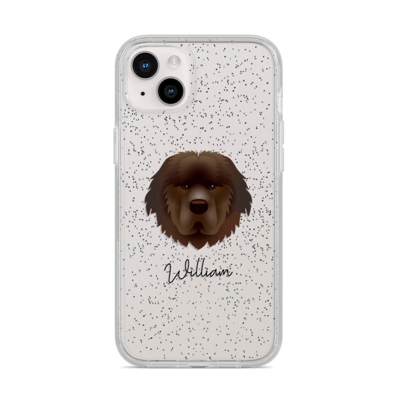 Newfoundland Personalised iPhone 14 Plus Glitter Tough Case Starlight