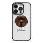 Newfoundland Personalised iPhone 14 Pro Black Impact Case on Silver phone