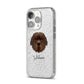 Newfoundland Personalised iPhone 14 Pro Glitter Tough Case Silver Angled Image
