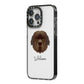 Newfoundland Personalised iPhone 14 Pro Max Black Impact Case Side Angle on Silver phone