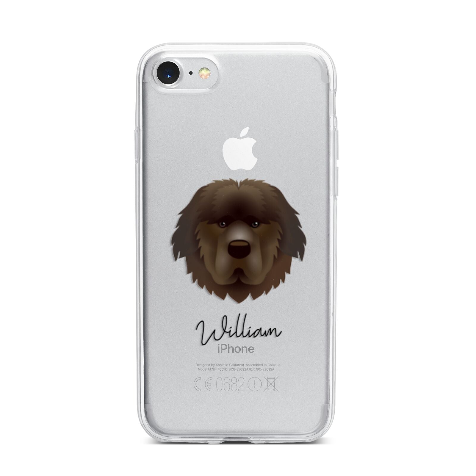 Newfoundland Personalised iPhone 7 Bumper Case on Silver iPhone