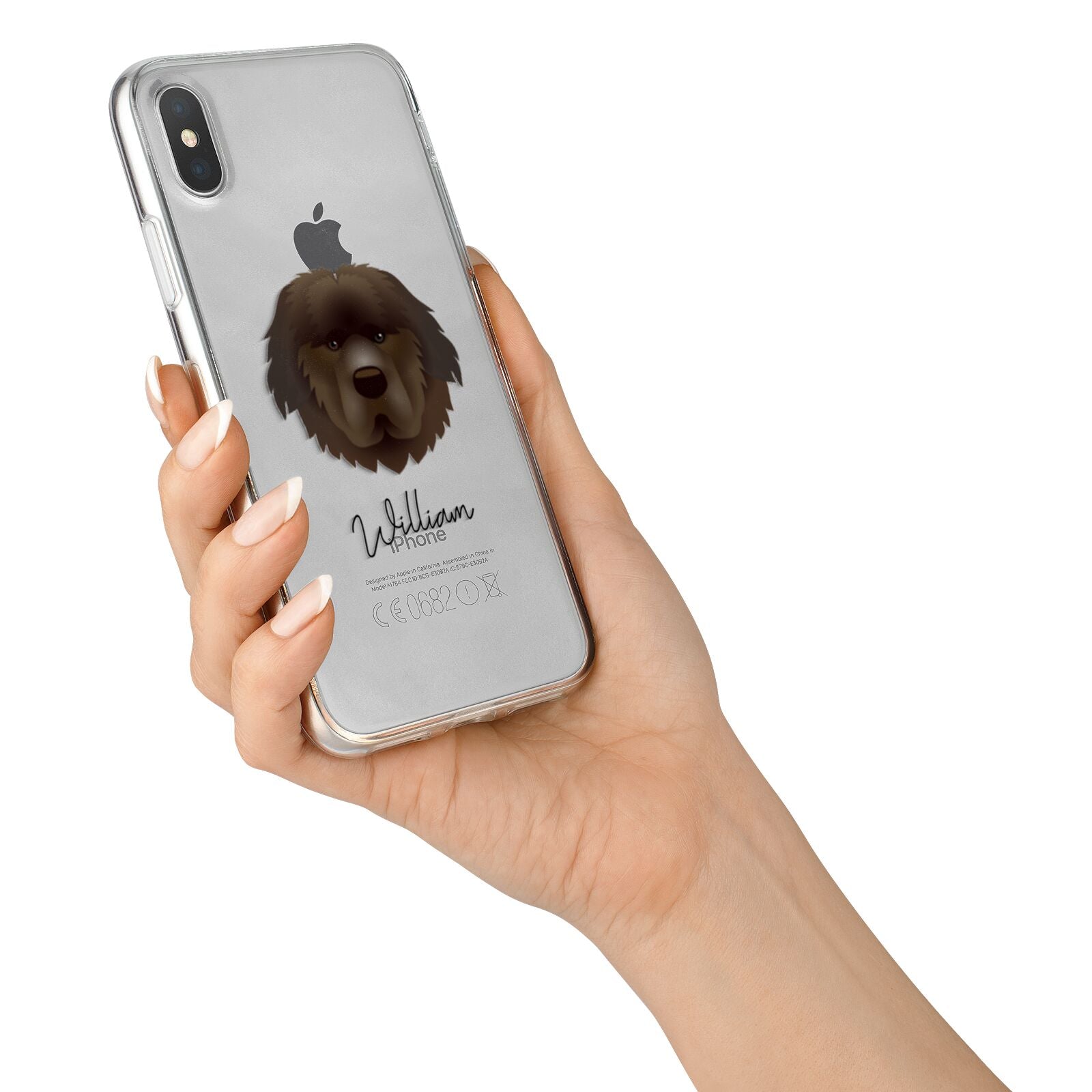 Newfoundland Personalised iPhone X Bumper Case on Silver iPhone Alternative Image 2