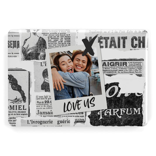 Newspaper Collage Photo Personalised Apple MacBook Case
