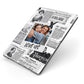 Newspaper Collage Photo Personalised Apple iPad Case on Grey iPad Side View
