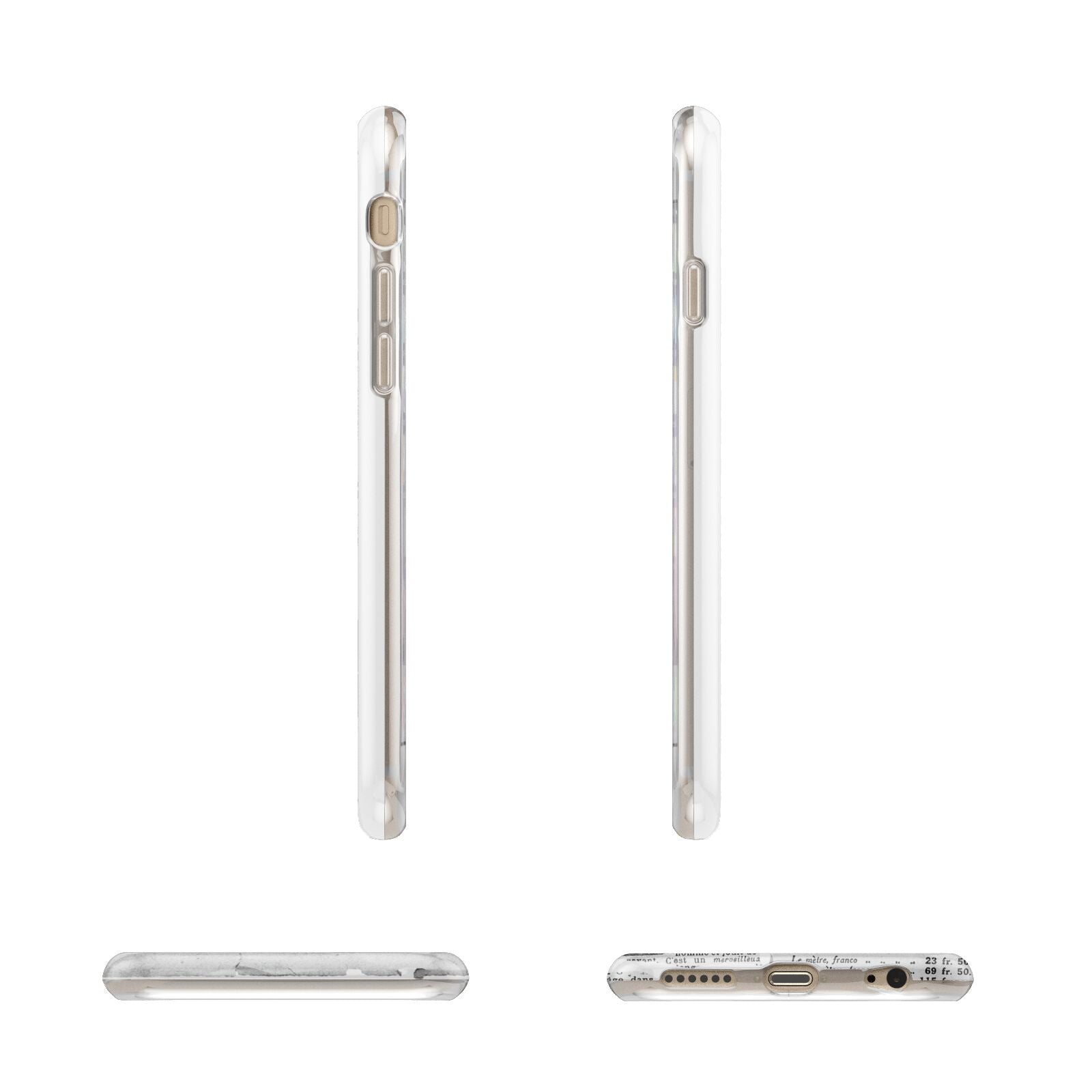 Newspaper Collage Photo Personalised Apple iPhone 6 3D Wrap Tough Case Alternative Image Angles