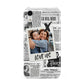 Newspaper Collage Photo Personalised Apple iPhone XR White 3D Tough Case
