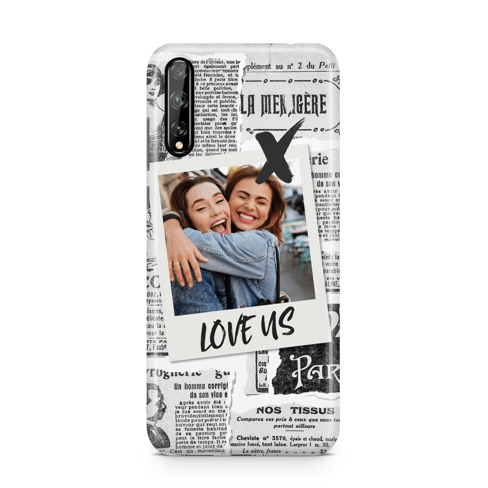 Newspaper Collage Photo Personalised Huawei Enjoy 10s Phone Case
