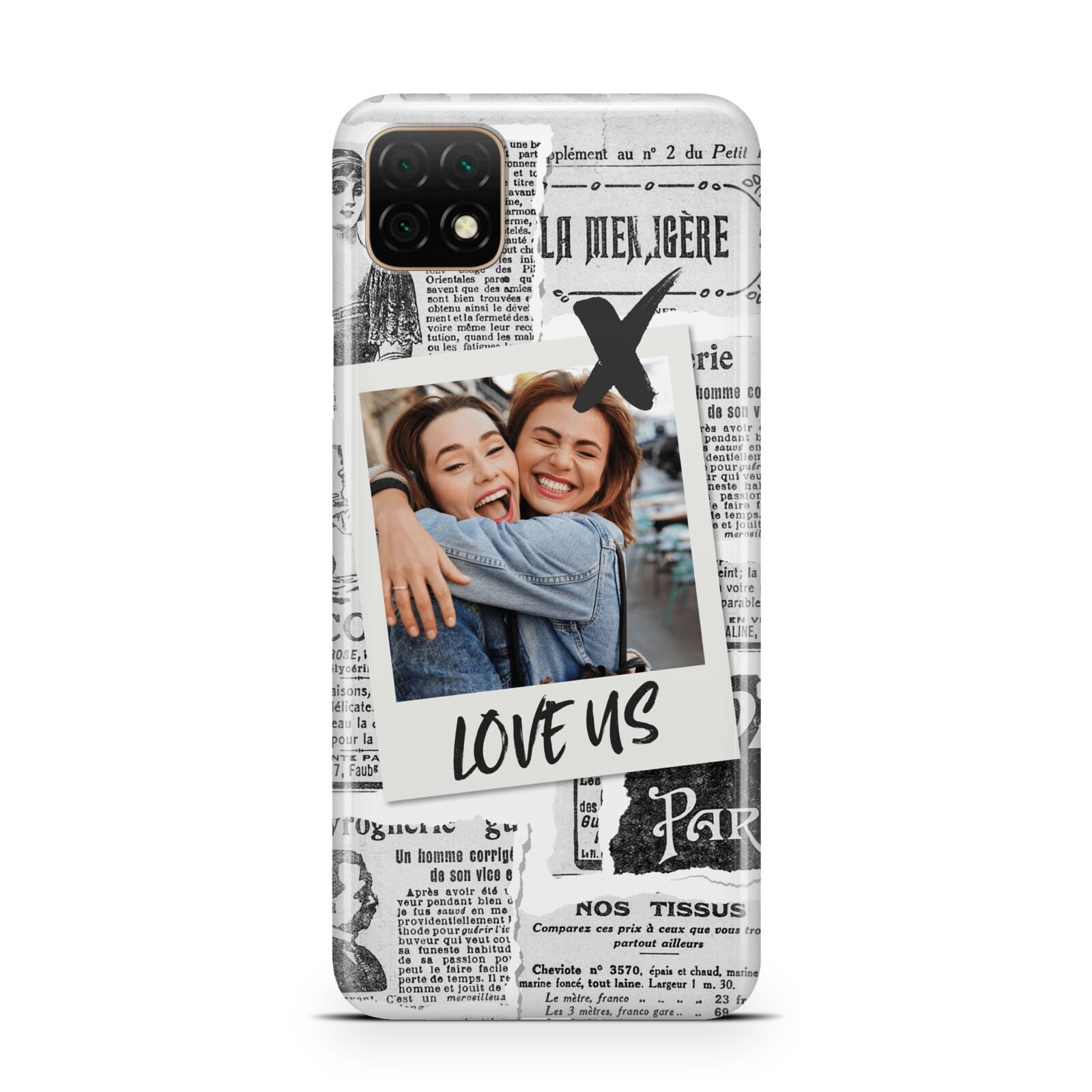 Newspaper Collage Photo Personalised Huawei Enjoy 20 Phone Case