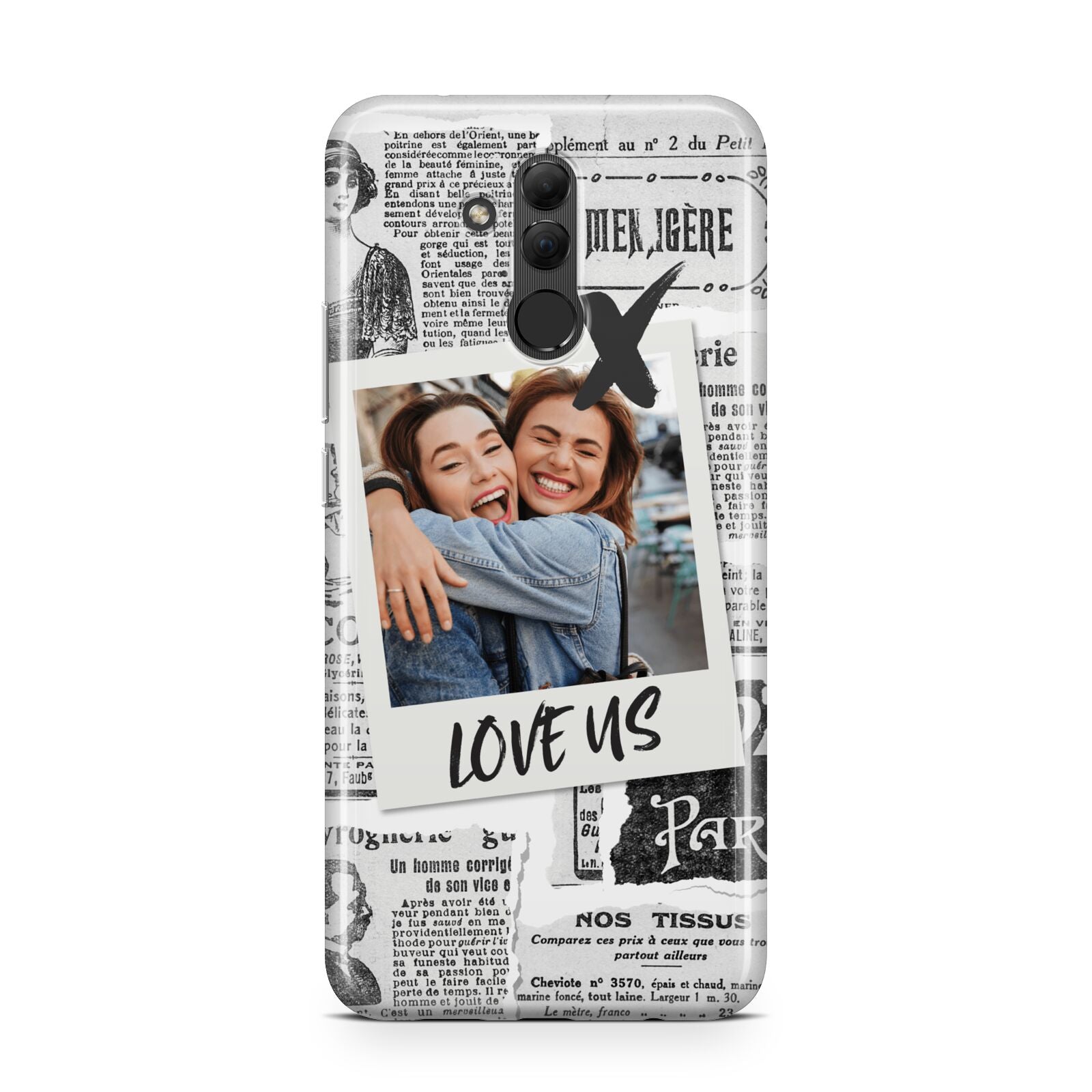 Newspaper Collage Photo Personalised Huawei Mate 20 Lite