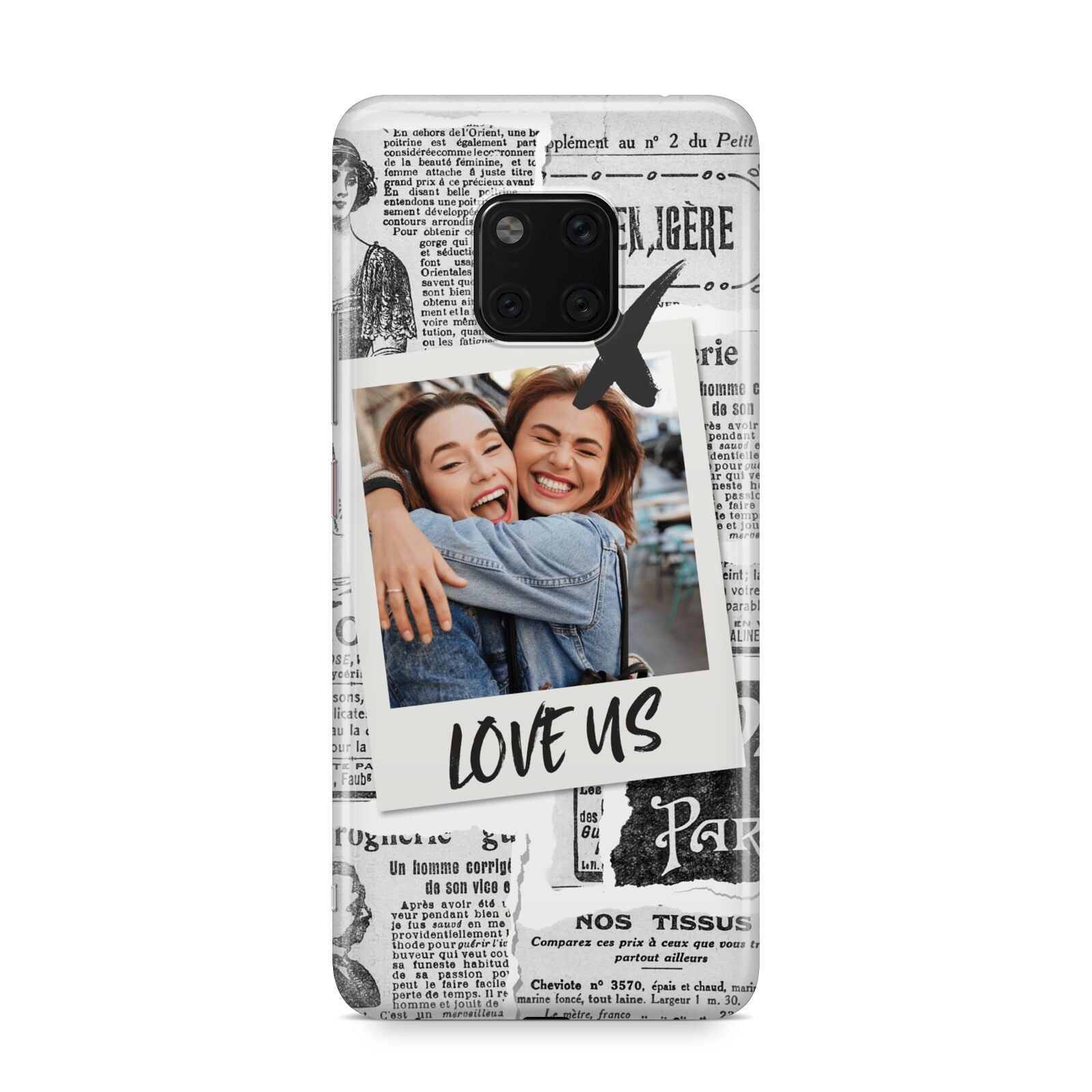 Newspaper Collage Photo Personalised Huawei Mate 20 Pro Phone Case