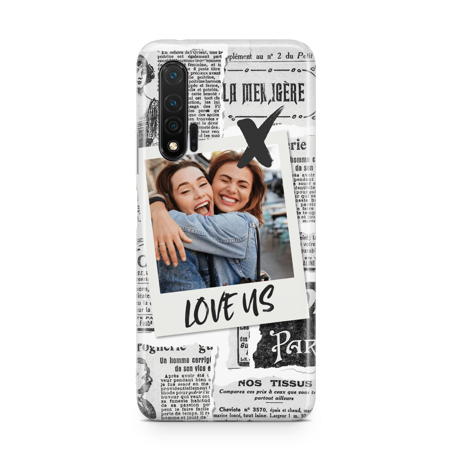 Newspaper Collage Photo Personalised Huawei Nova 6 Phone Case