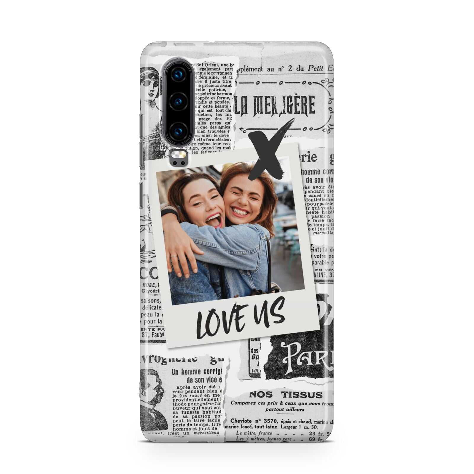Newspaper Collage Photo Personalised Huawei P30 Phone Case