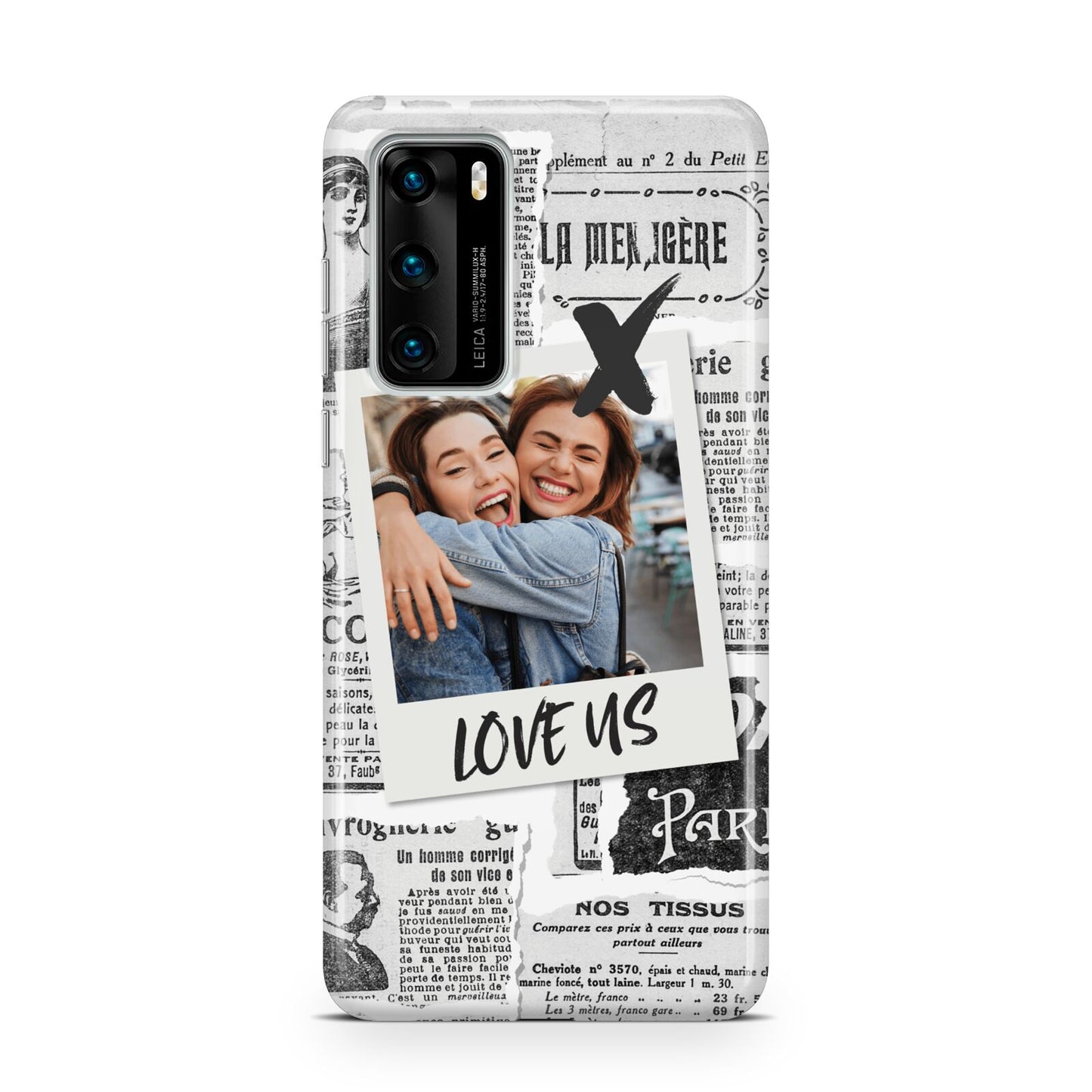 Newspaper Collage Photo Personalised Huawei P40 Phone Case