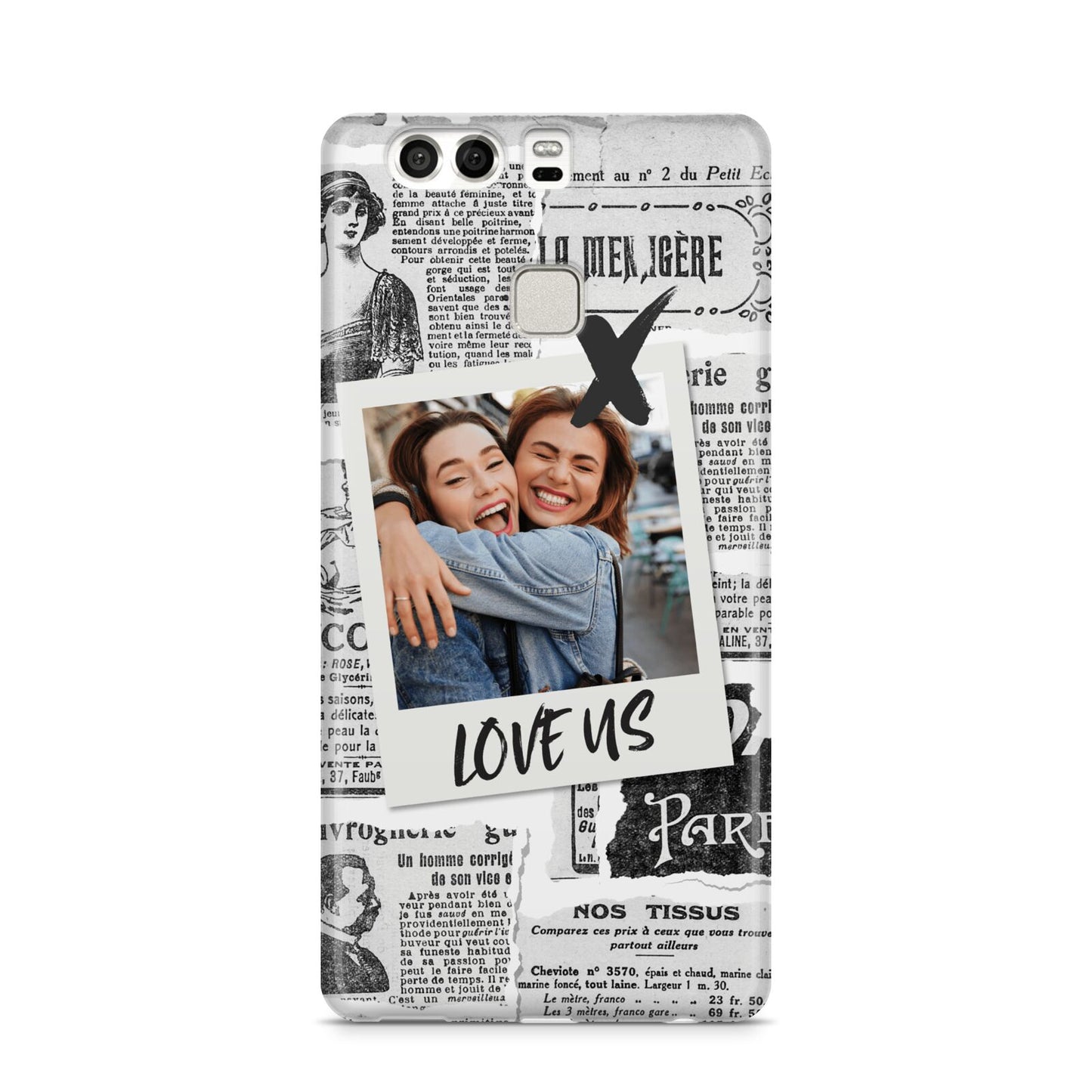 Newspaper Collage Photo Personalised Huawei P9 Case