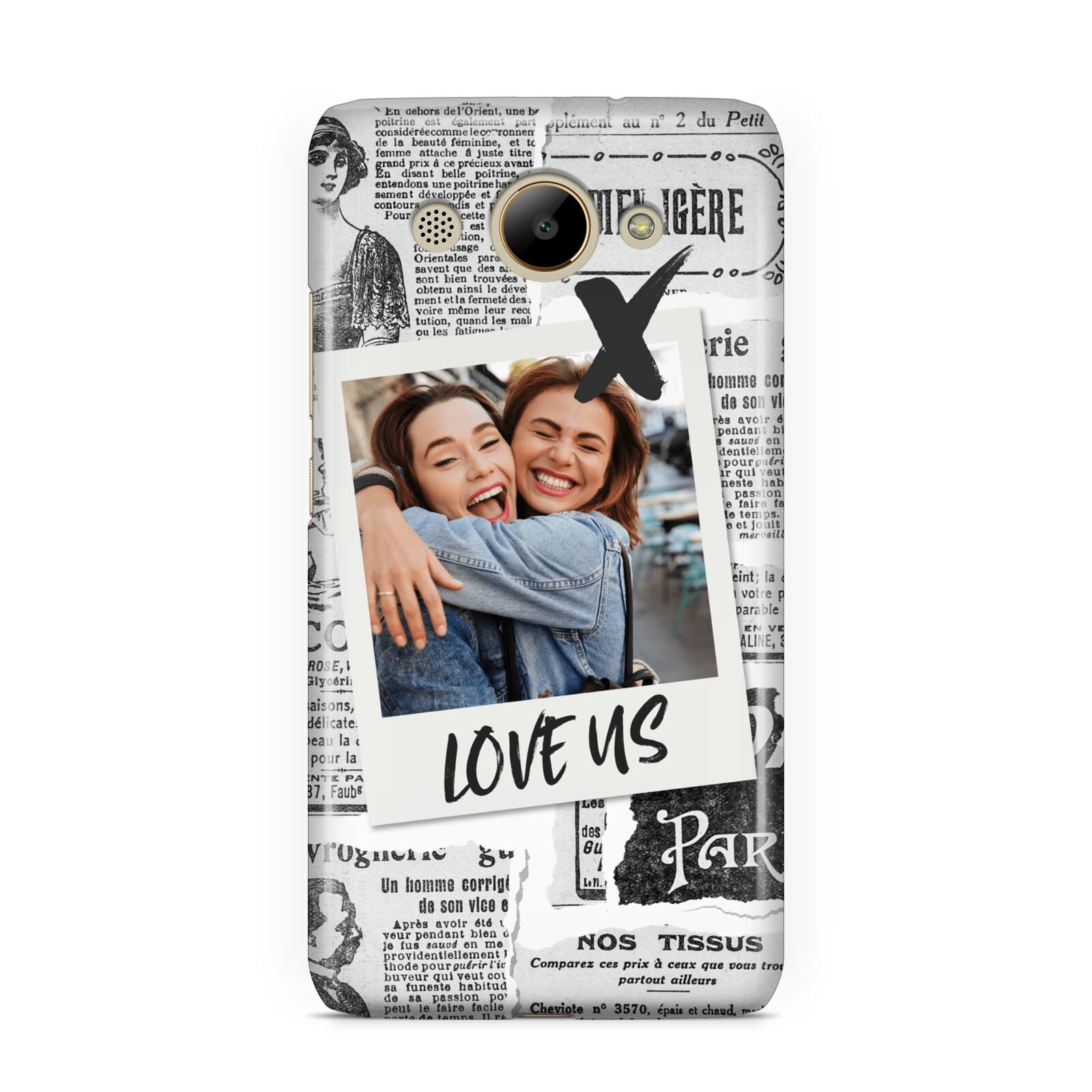 Newspaper Collage Photo Personalised Huawei Y3 2017