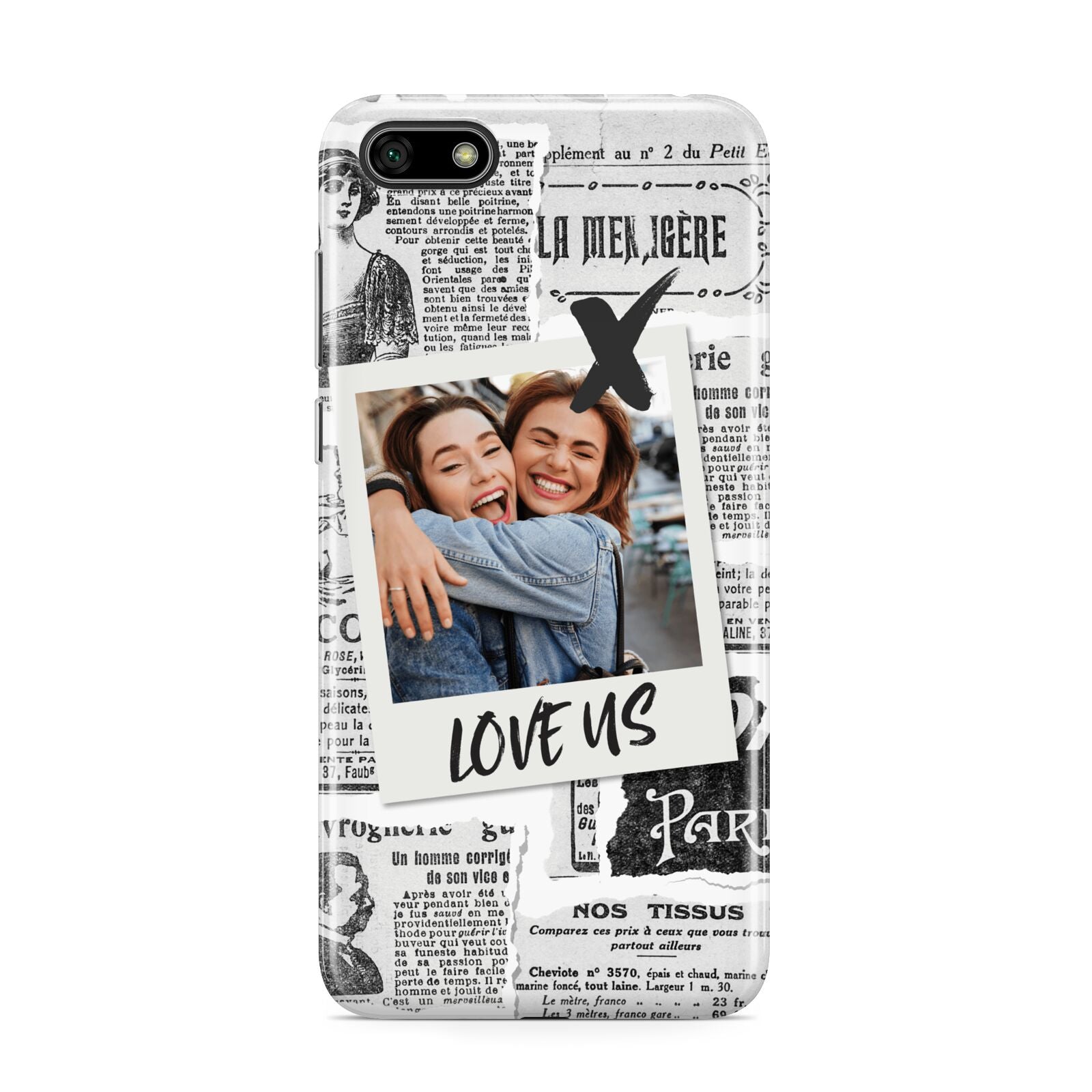 Newspaper Collage Photo Personalised Huawei Y5 Prime 2018 Phone Case