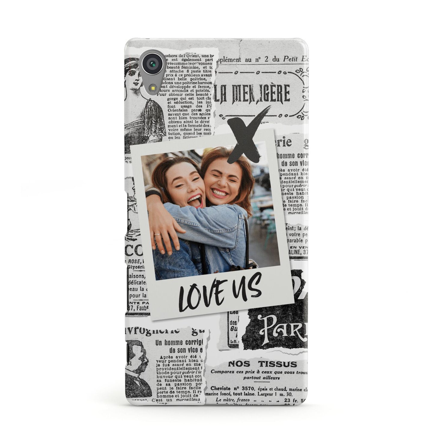 Newspaper Collage Photo Personalised Sony Xperia Case