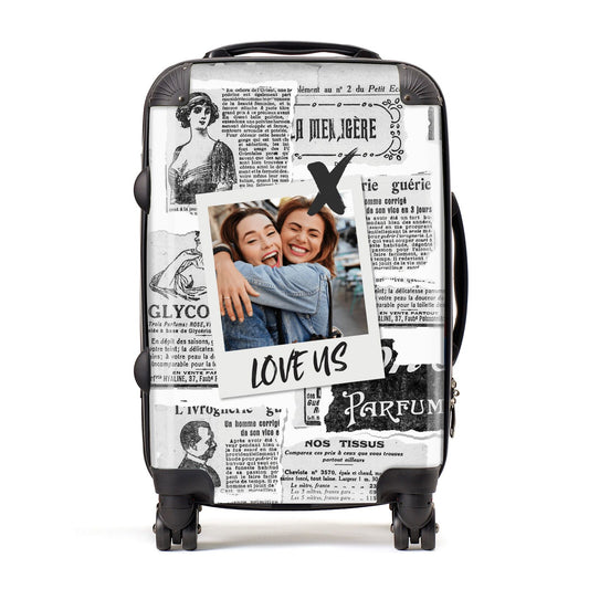 Newspaper Collage Photo Personalised Suitcase