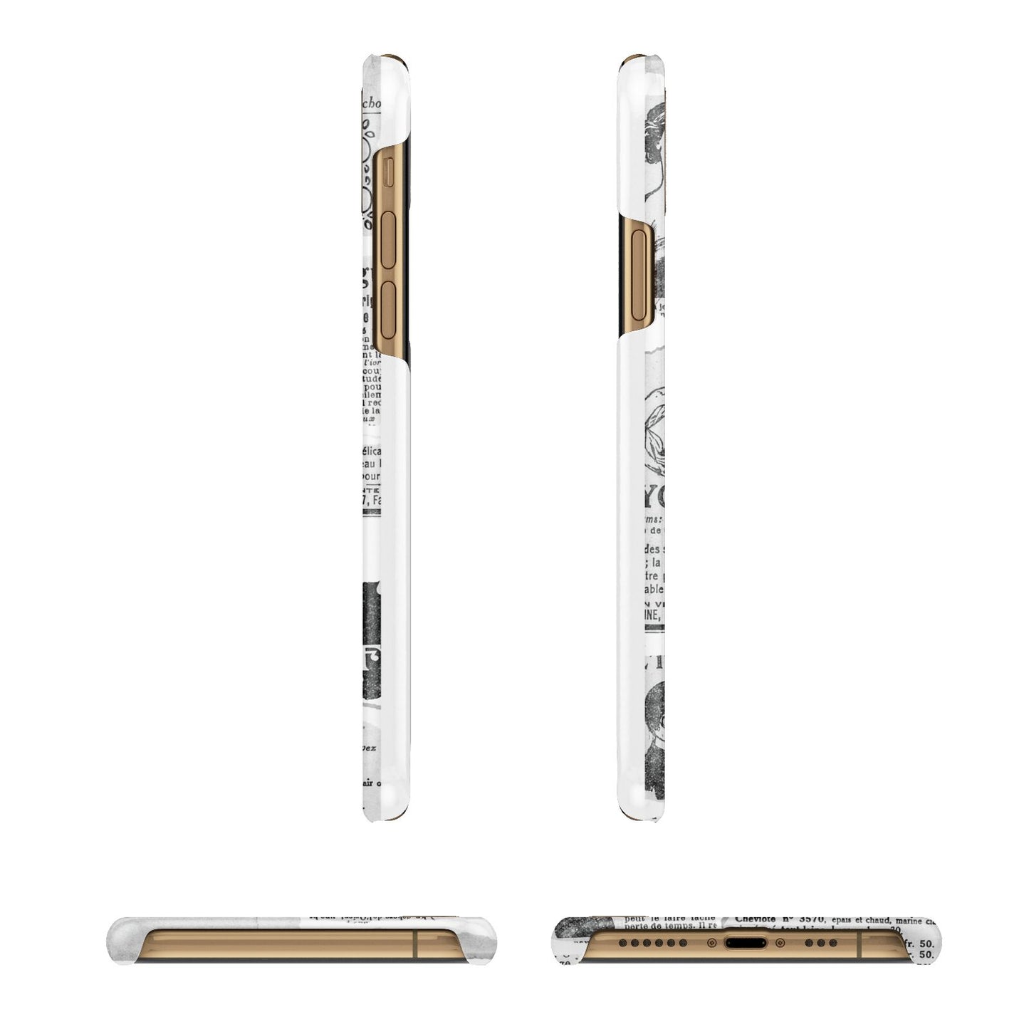 Newspaper Collage Photo Personalised iPhone 11 3D Snap Case Angle Images