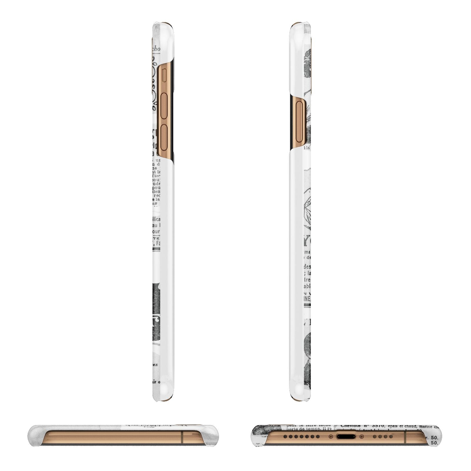 Newspaper Collage Photo Personalised iPhone 11 Pro Max 3D Snap Case Angle Images