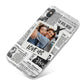 Newspaper Collage Photo Personalised iPhone X Bumper Case on Silver iPhone