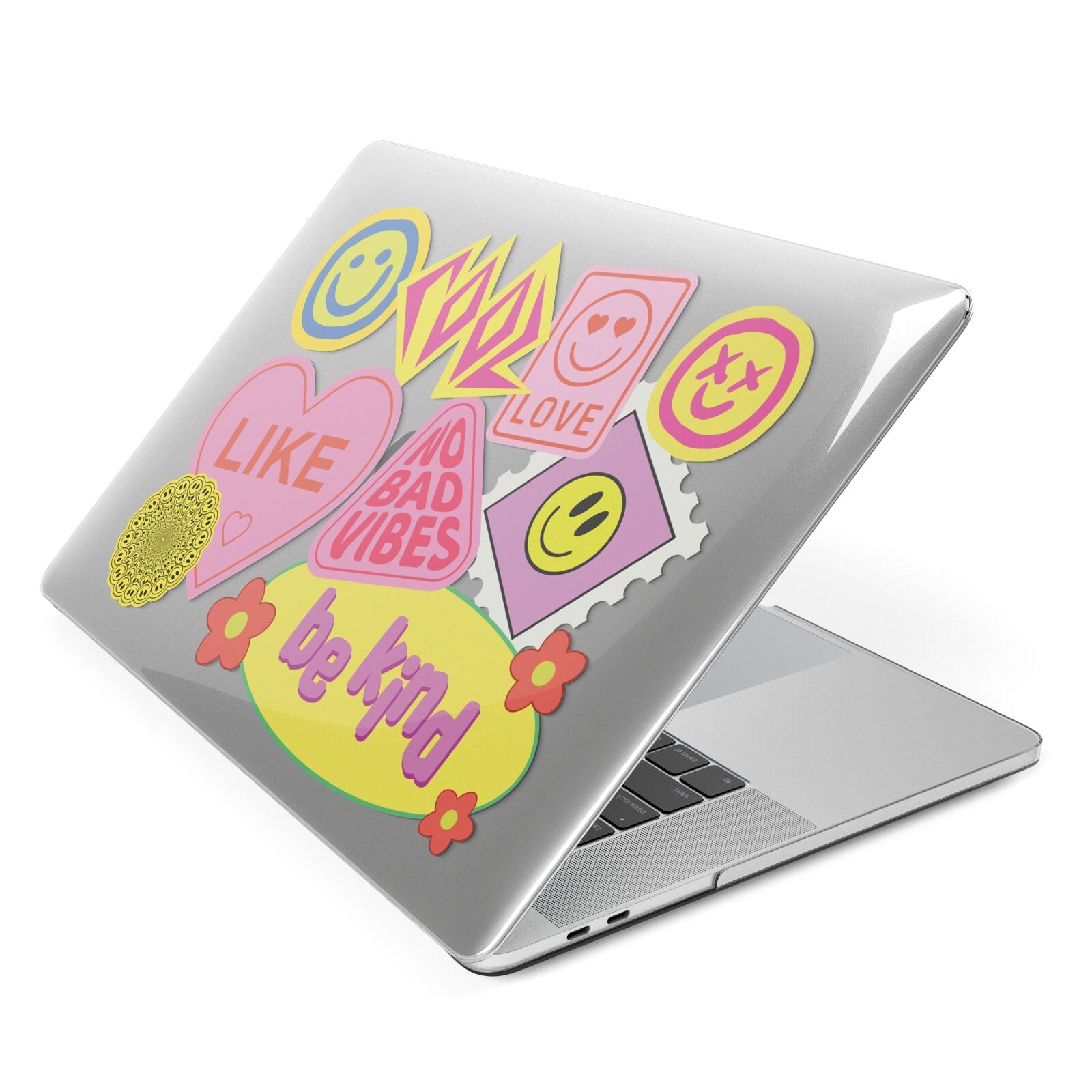 No Bad Vibes Sticker Apple MacBook Case Side View