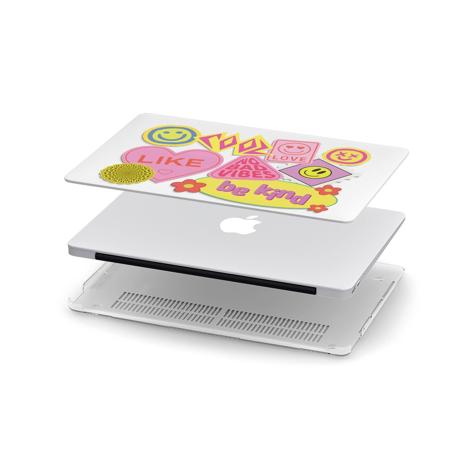 No Bad Vibes Sticker Apple MacBook Case in Detail