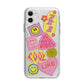 No Bad Vibes Sticker Apple iPhone 11 in White with Bumper Case