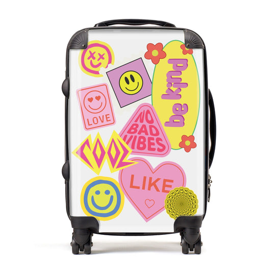 No Bad Vibes Sticker Suitcase
