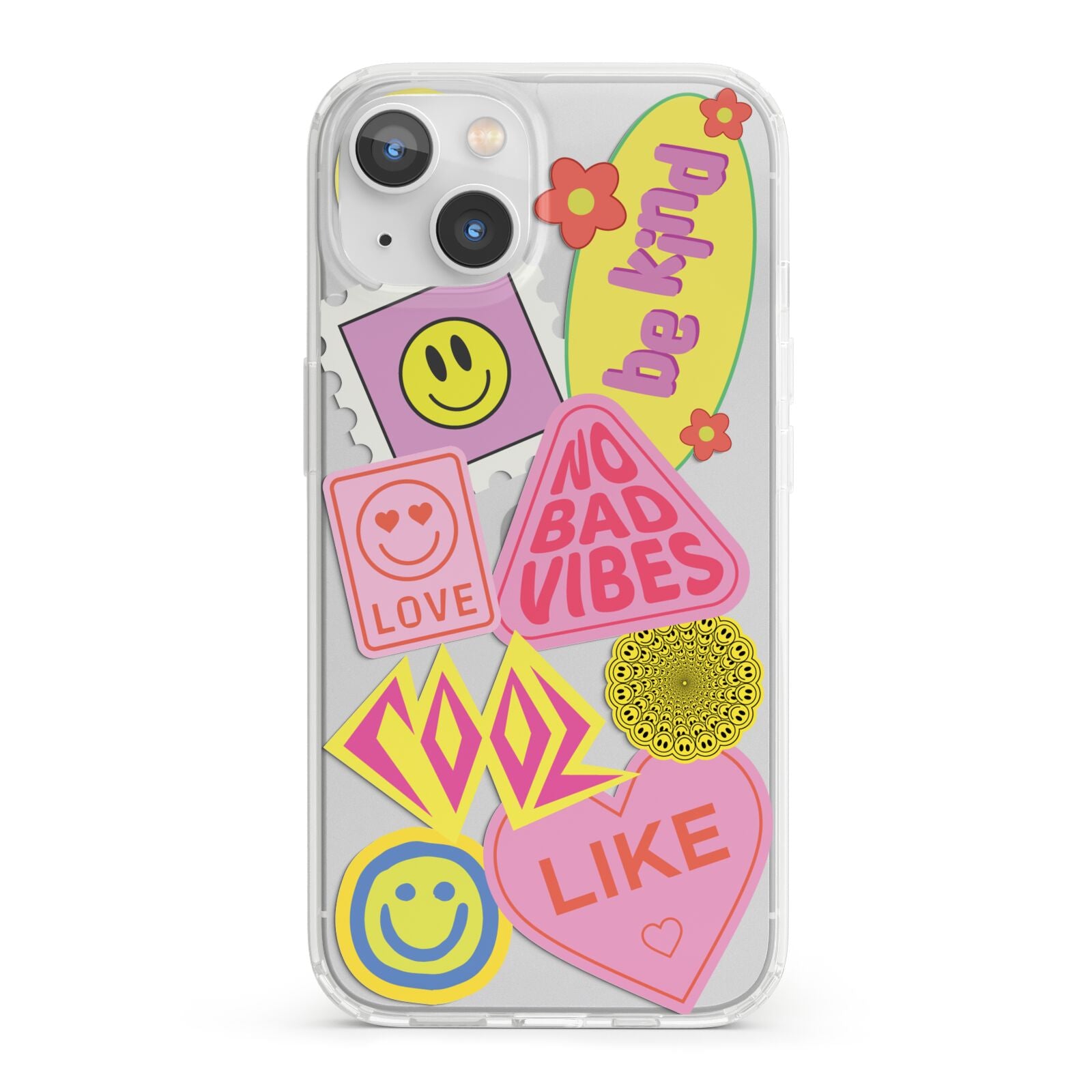 No Bad Vibes Sticker iPhone 13 Clear Bumper Case