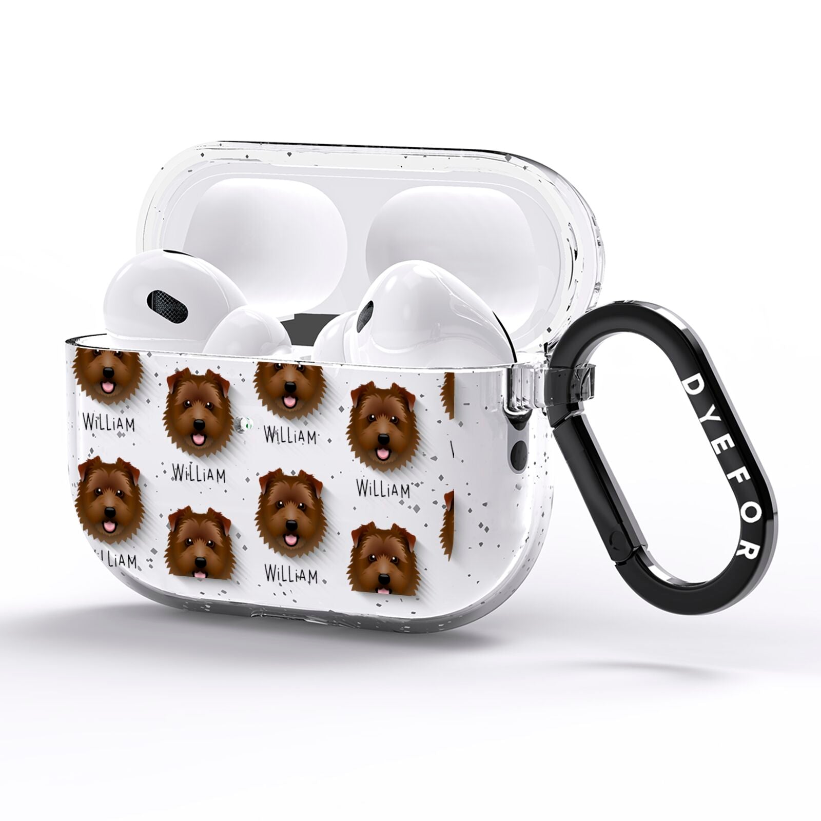 Norfolk Terrier Icon with Name AirPods Pro Glitter Case Side Image