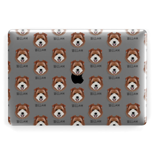 Norfolk Terrier Icon with Name Apple MacBook Case