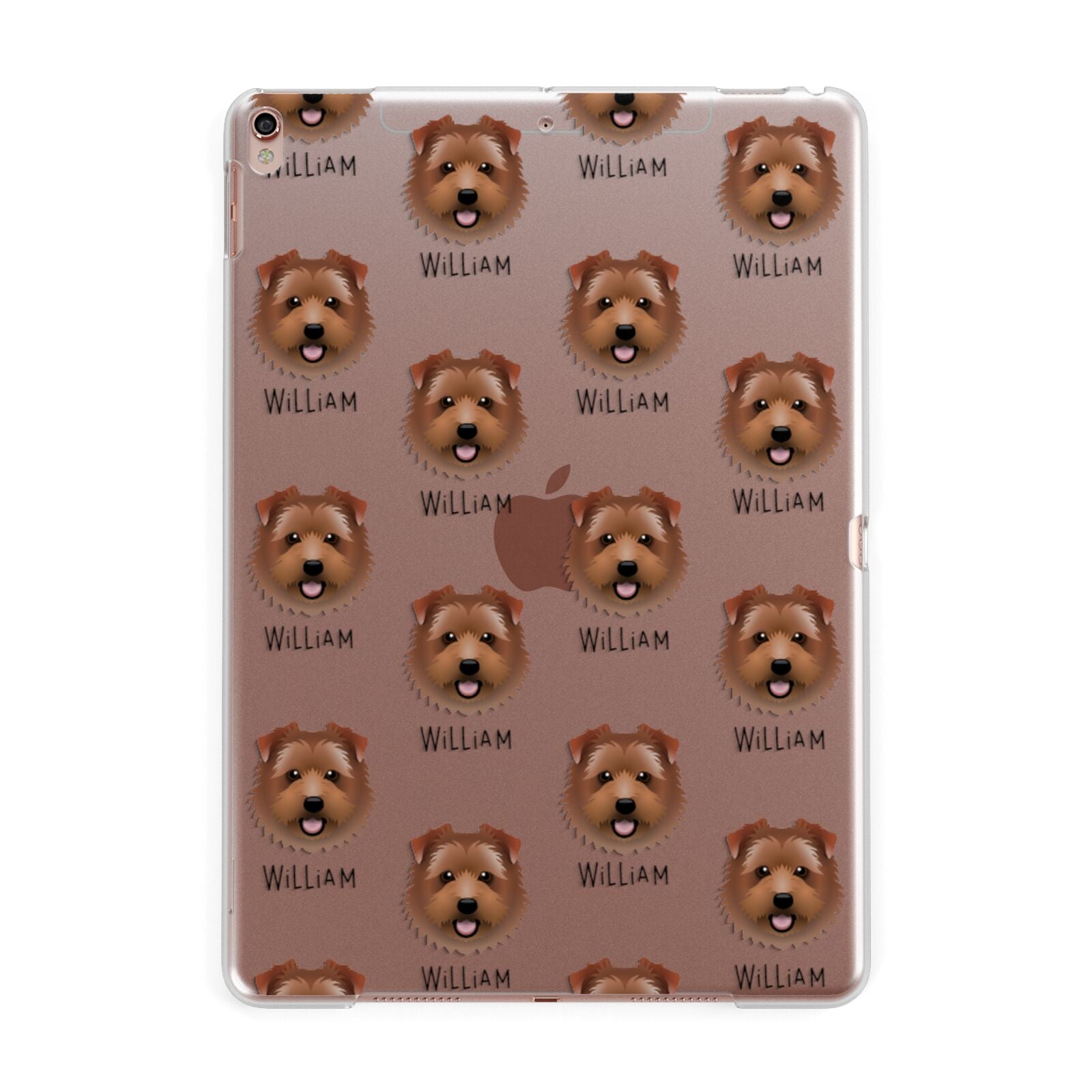 Norfolk Terrier Icon with Name Apple iPad Rose Gold Case