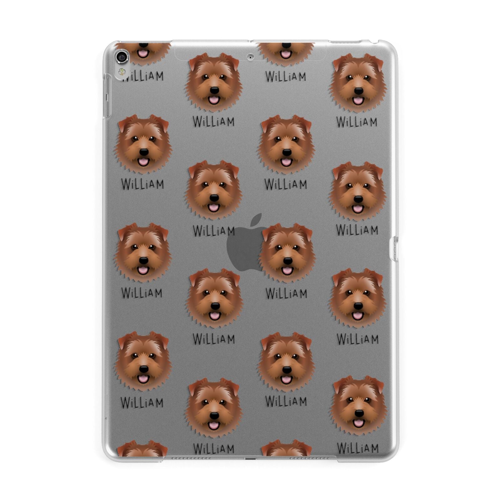Norfolk Terrier Icon with Name Apple iPad Silver Case