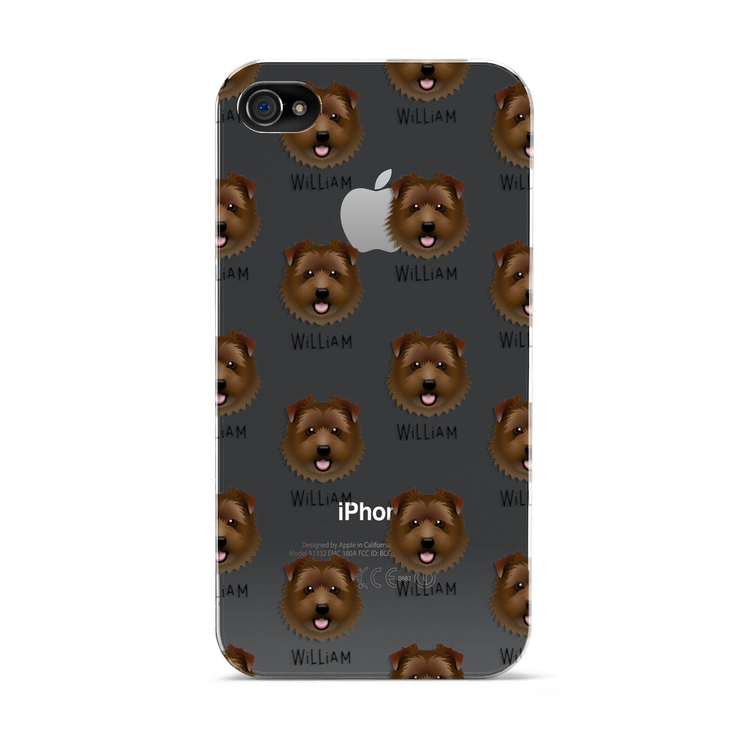 Norfolk Terrier Icon with Name Apple iPhone 4s Case