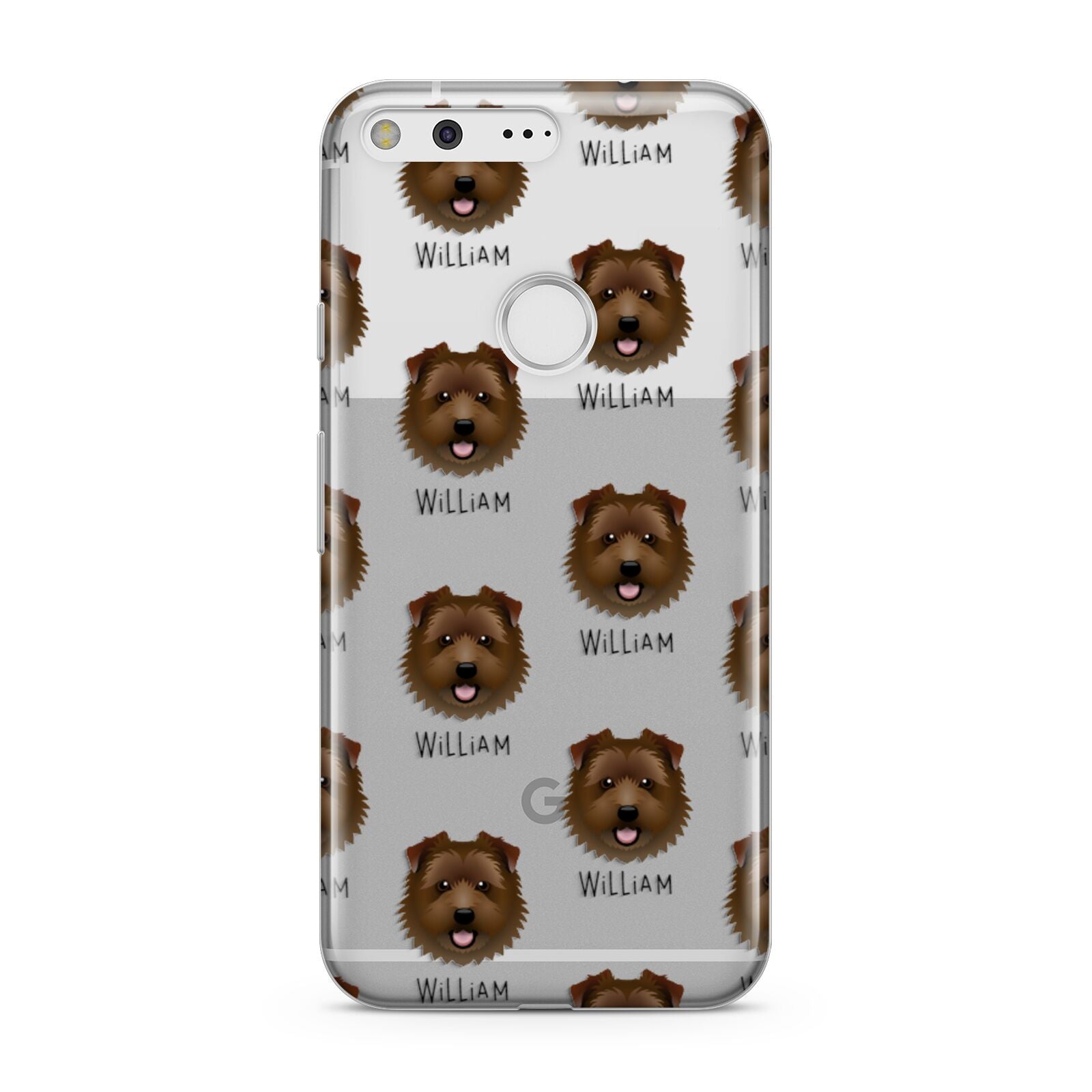 Norfolk Terrier Icon with Name Google Pixel Case