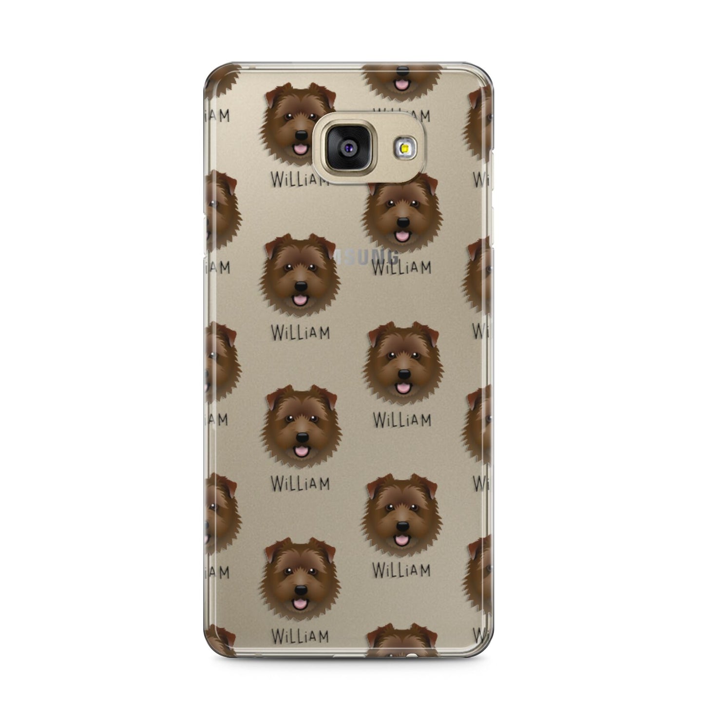 Norfolk Terrier Icon with Name Samsung Galaxy A5 2016 Case on gold phone