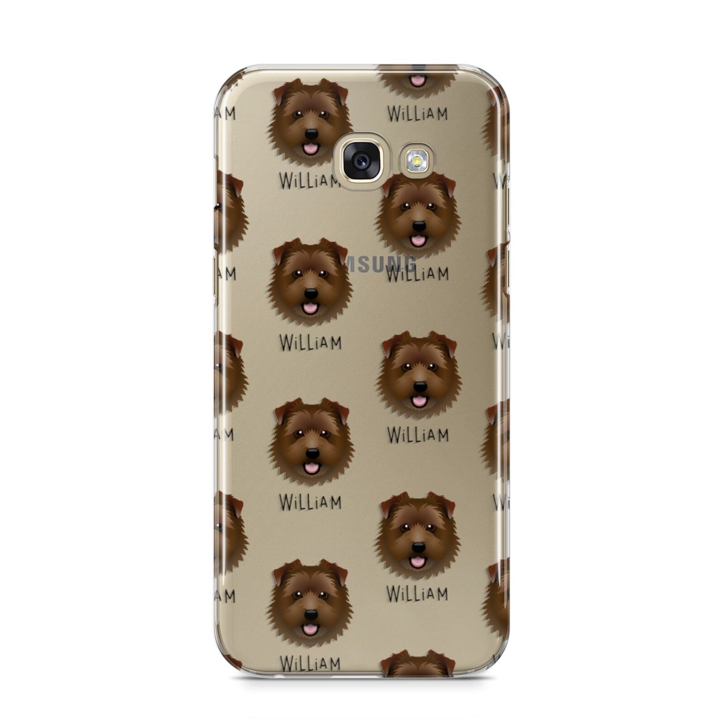 Norfolk Terrier Icon with Name Samsung Galaxy A5 2017 Case on gold phone