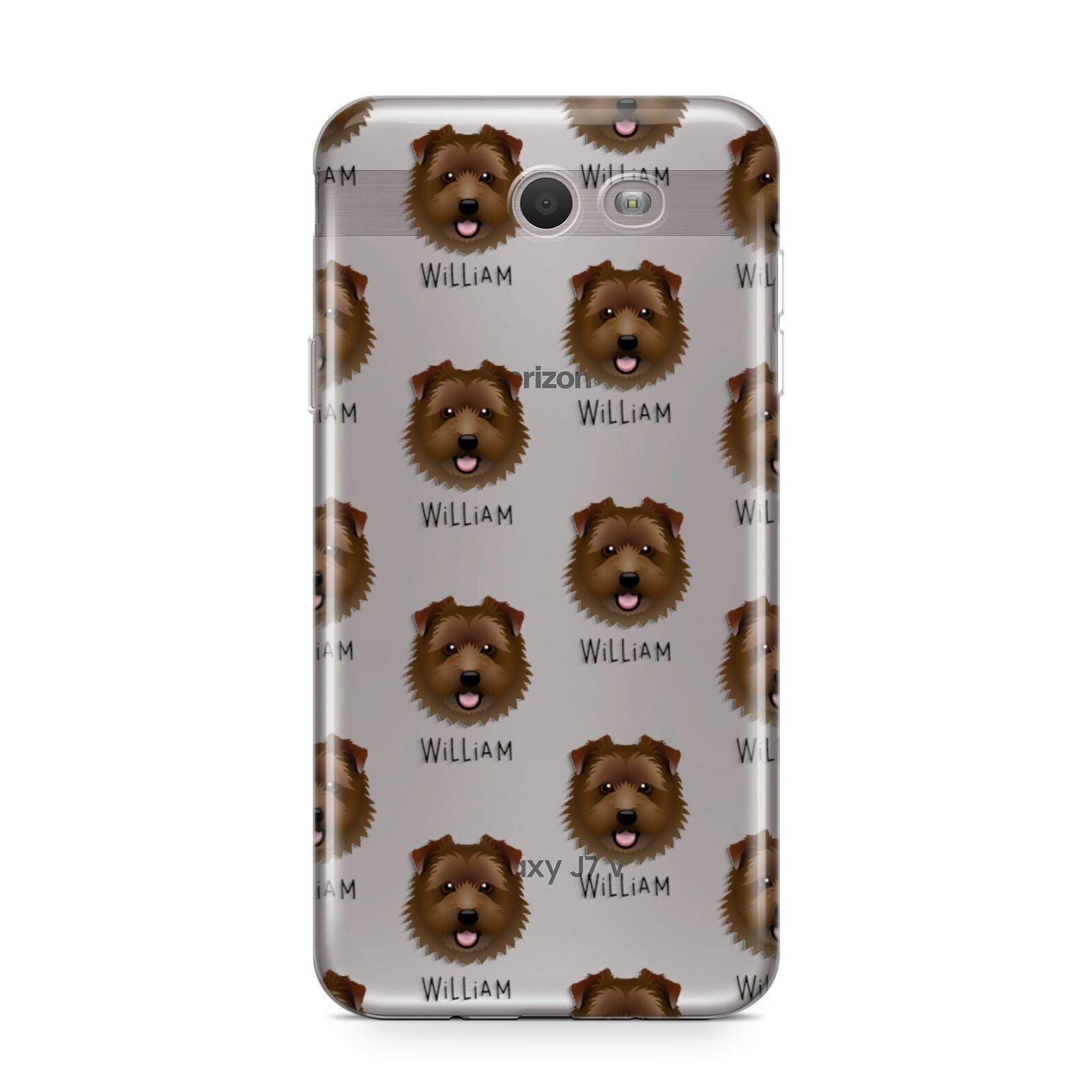 Norfolk Terrier Icon with Name Samsung Galaxy J7 2017 Case