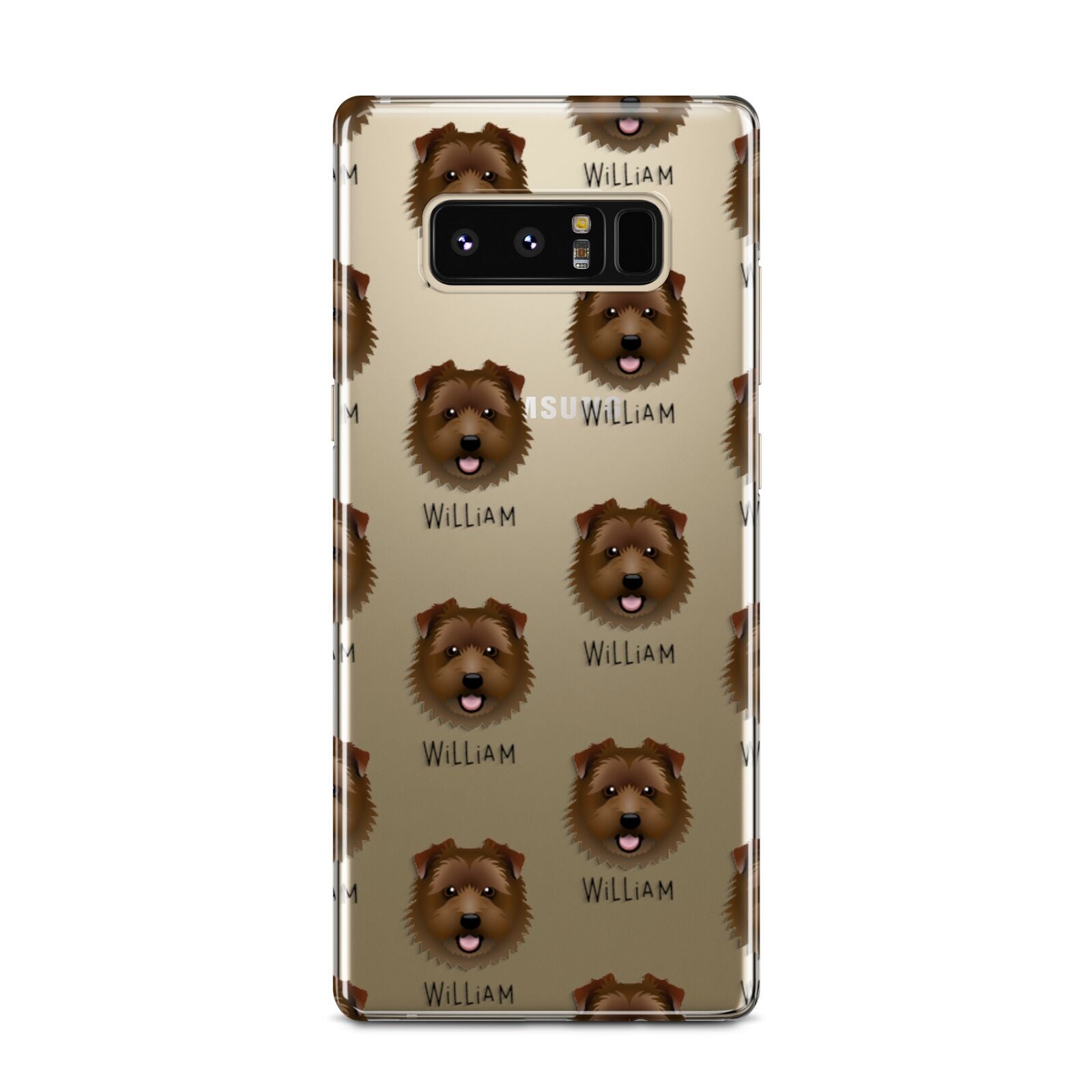 Norfolk Terrier Icon with Name Samsung Galaxy Note 8 Case