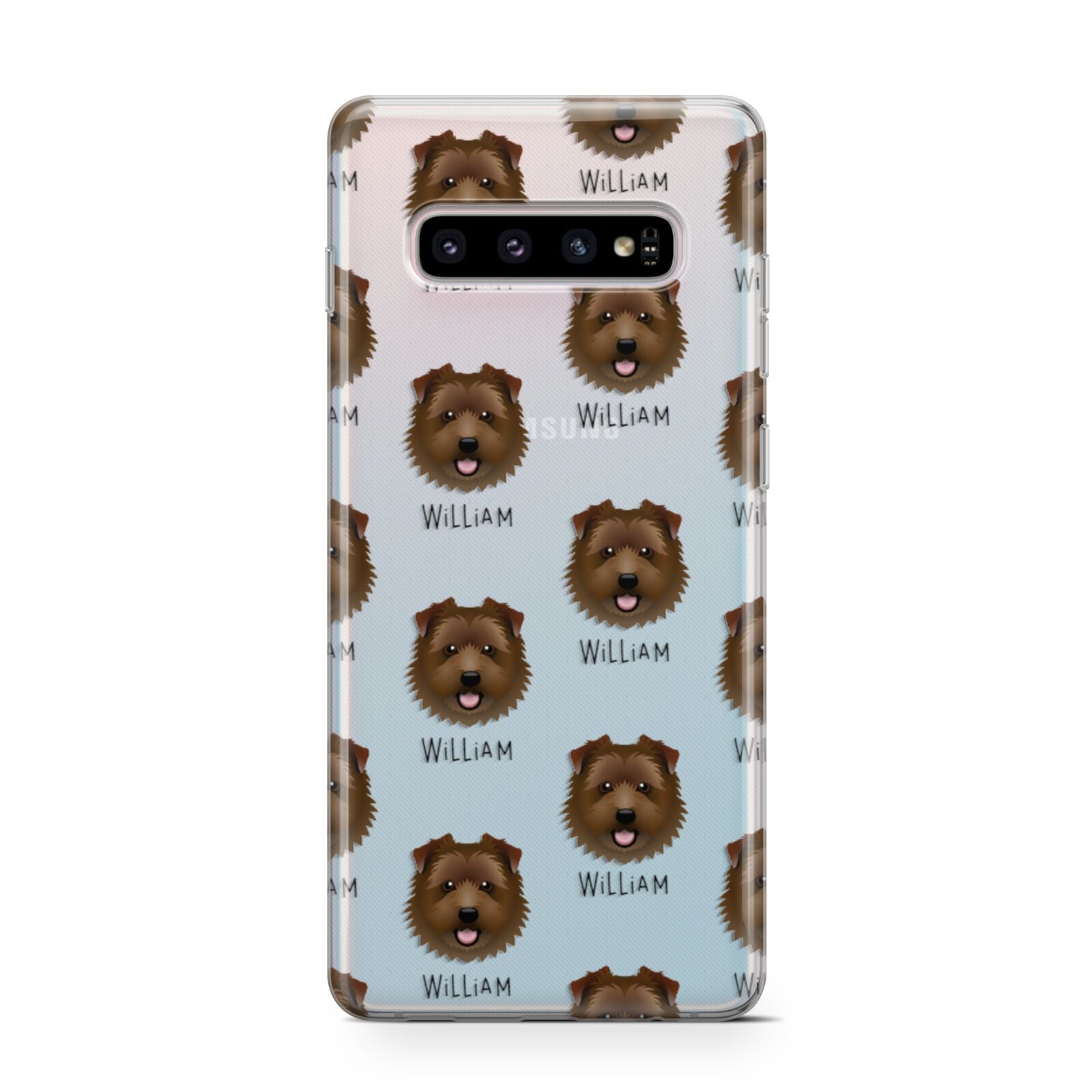 Norfolk Terrier Icon with Name Samsung Galaxy S10 Case
