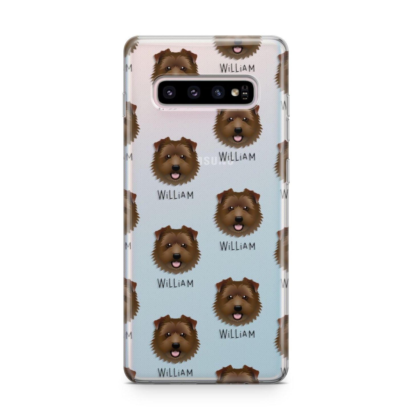 Norfolk Terrier Icon with Name Samsung Galaxy S10 Plus Case