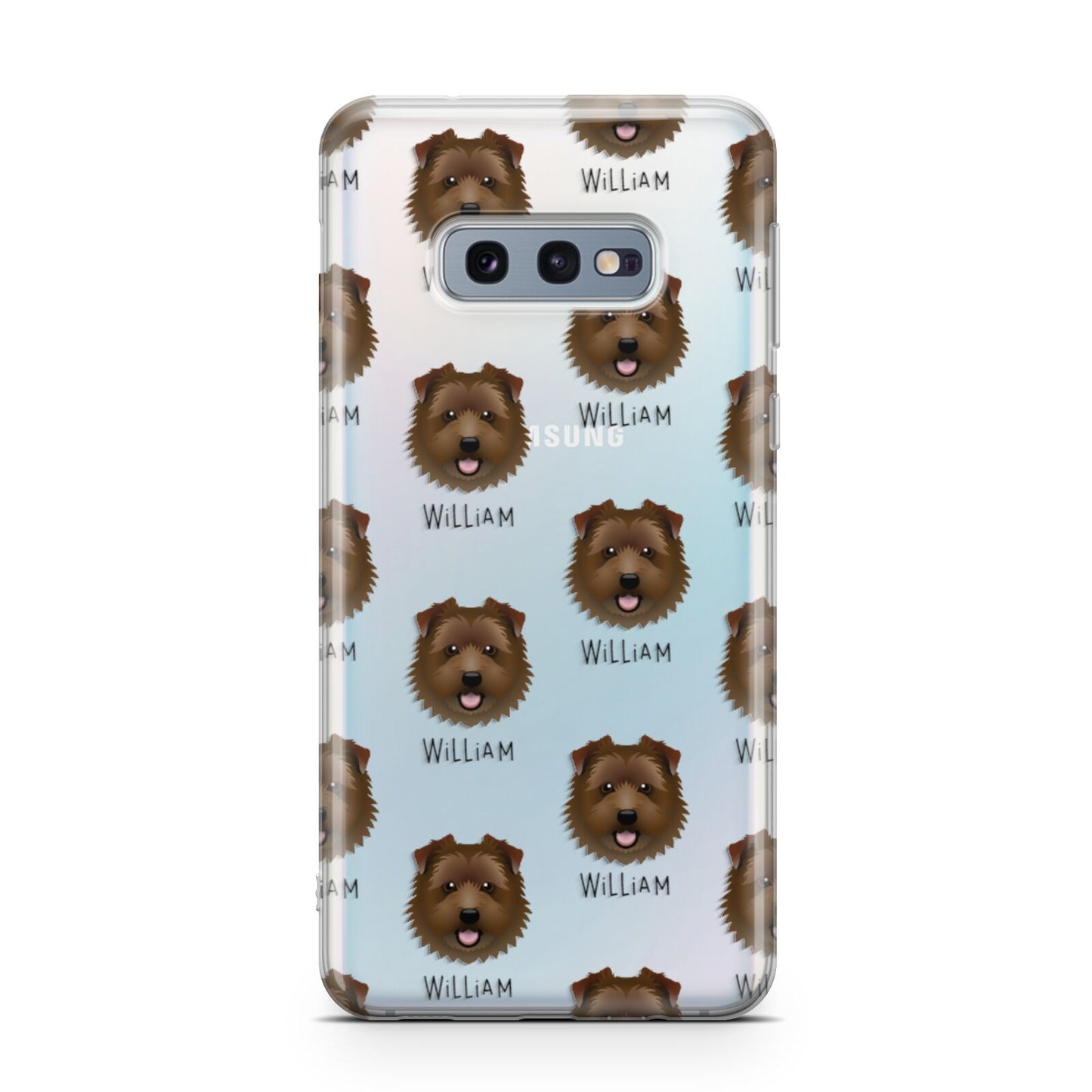 Norfolk Terrier Icon with Name Samsung Galaxy S10E Case