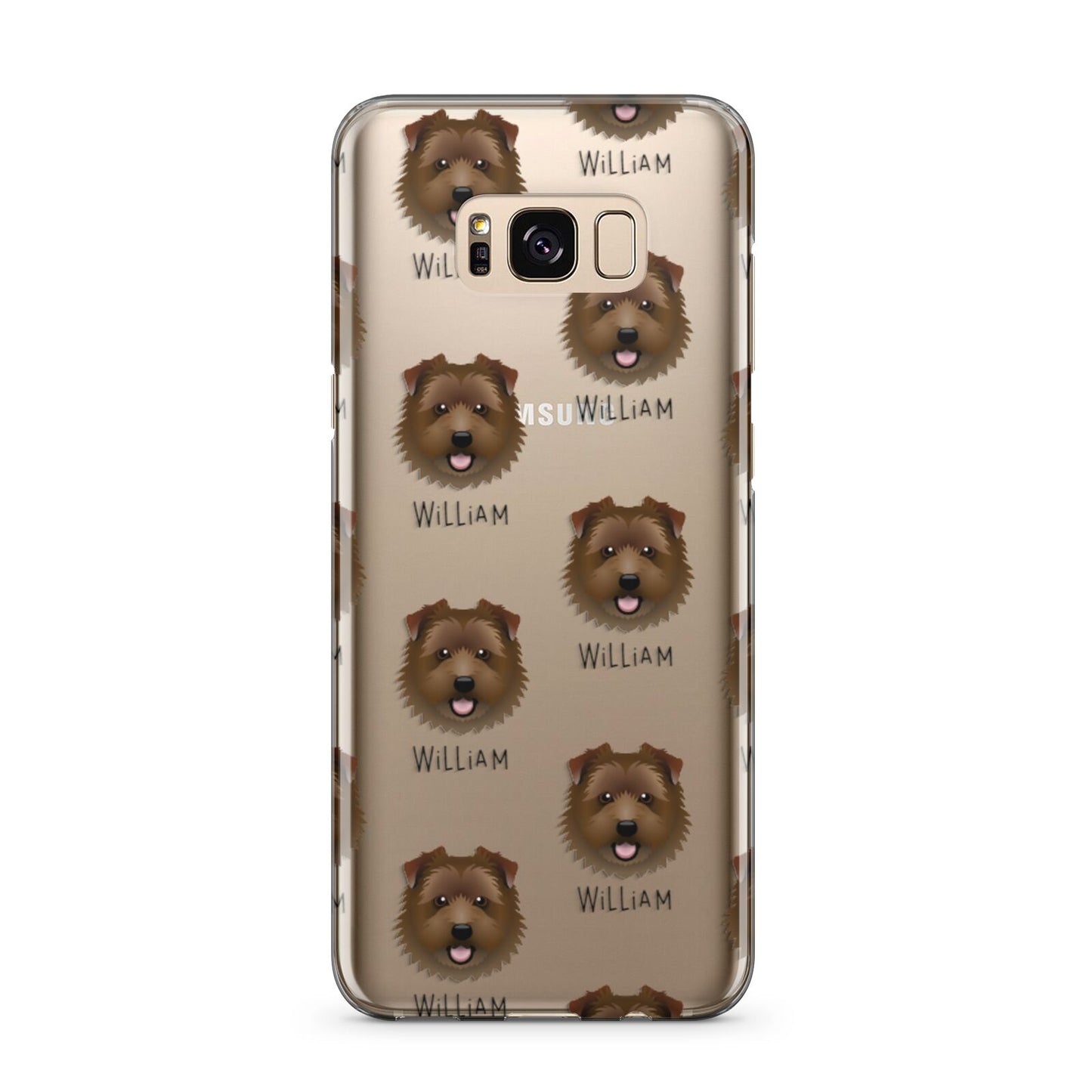 Norfolk Terrier Icon with Name Samsung Galaxy S8 Plus Case