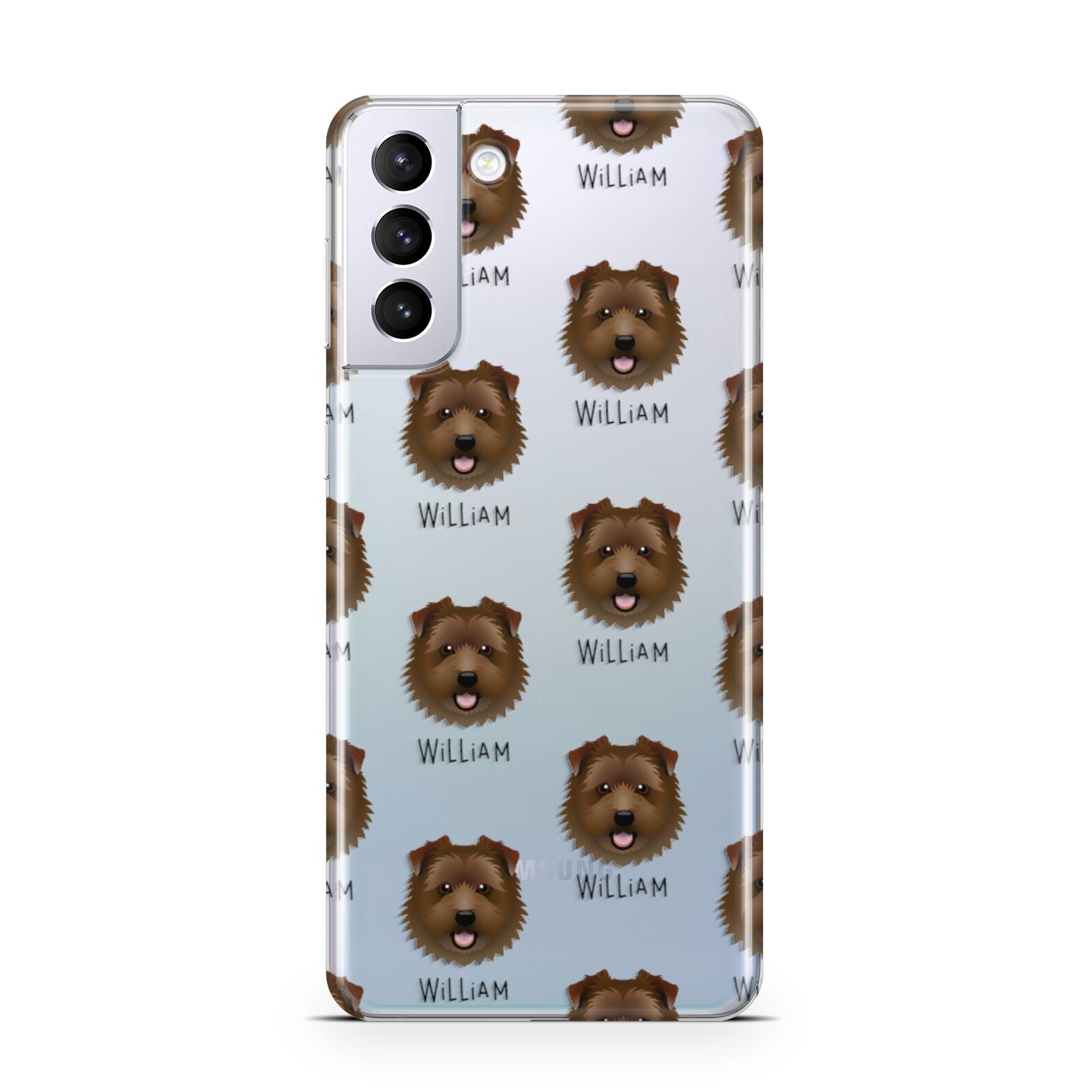 Norfolk Terrier Icon with Name Samsung S21 Plus Phone Case