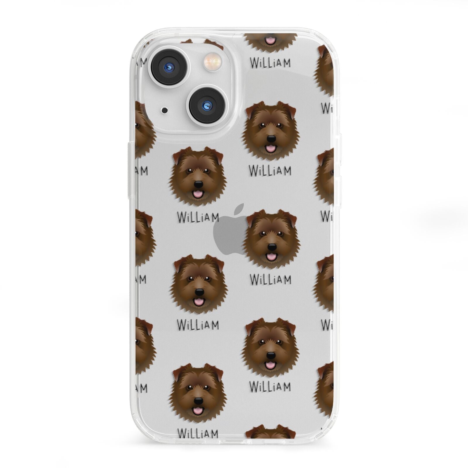 Norfolk Terrier Icon with Name iPhone 13 Mini Clear Bumper Case