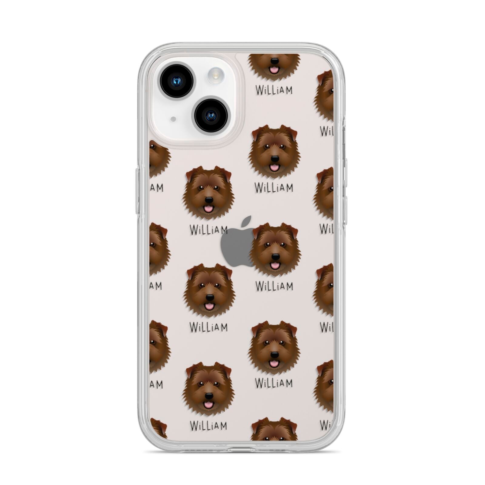 Norfolk Terrier Icon with Name iPhone 14 Clear Tough Case Starlight