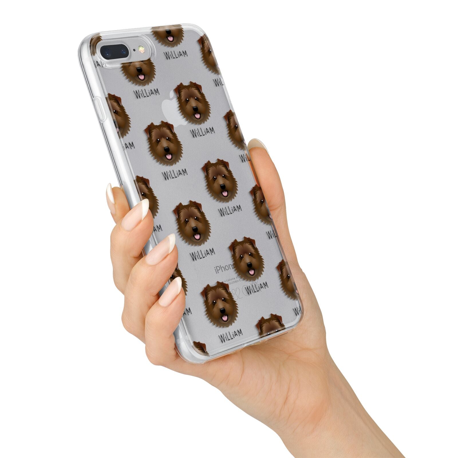 Norfolk Terrier Icon with Name iPhone 7 Plus Bumper Case on Silver iPhone Alternative Image