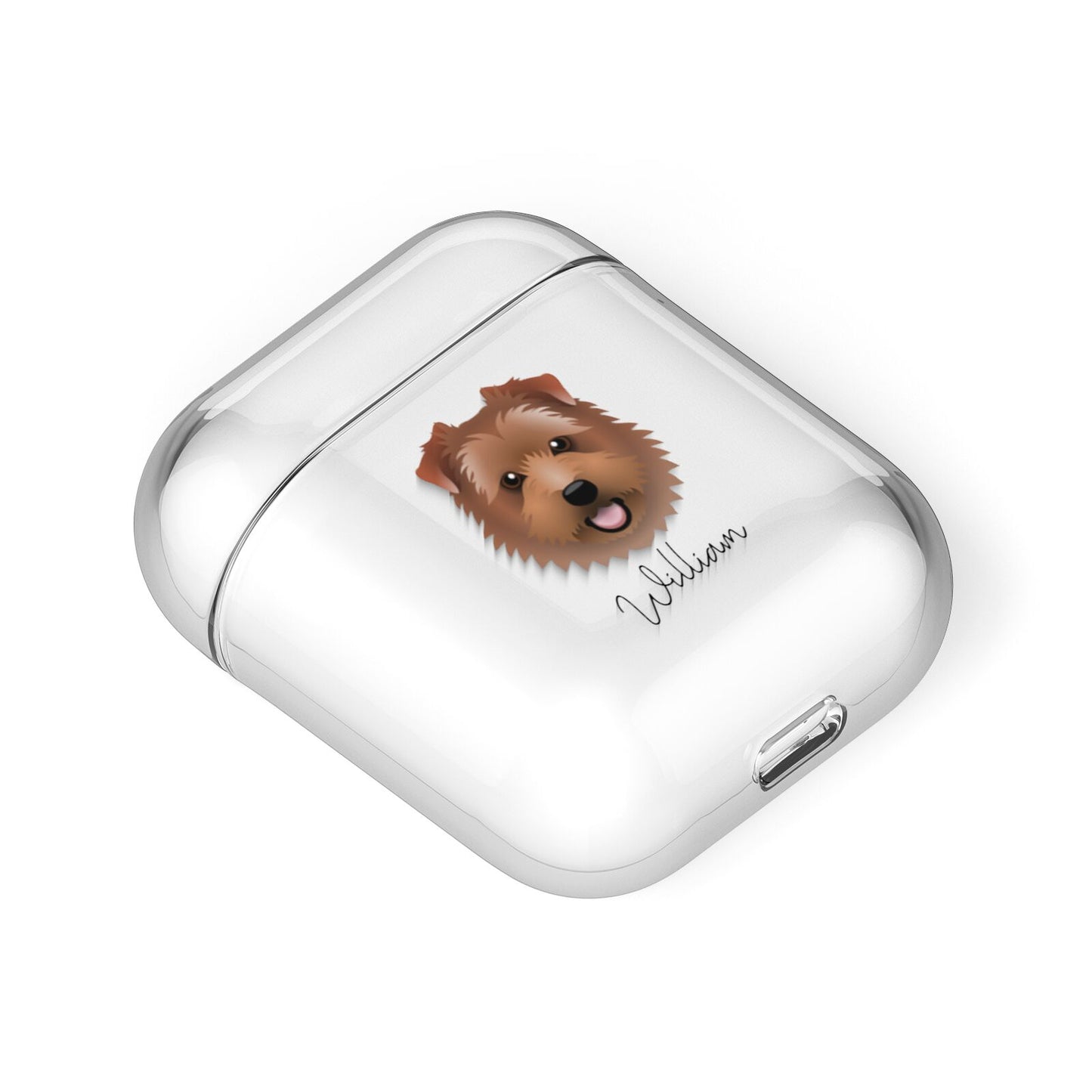 Norfolk Terrier Personalised AirPods Case Laid Flat