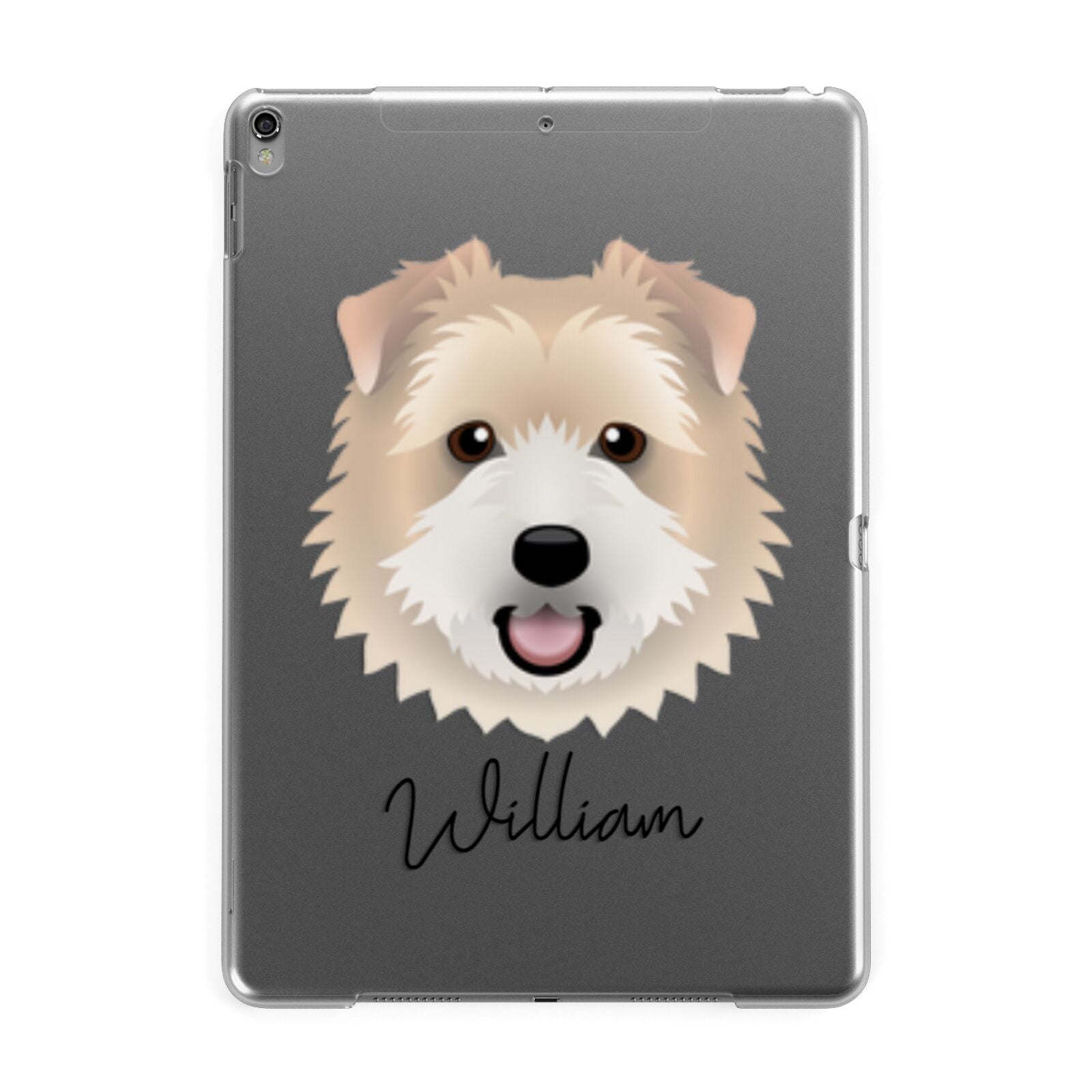 Norfolk Terrier Personalised Apple iPad Grey Case
